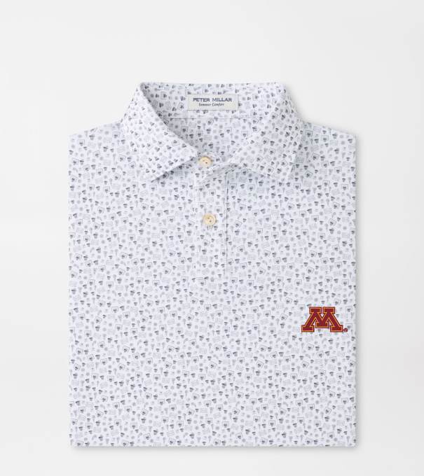 Minnesota Buzzer Beater Youth Performance Jersey Polo in White