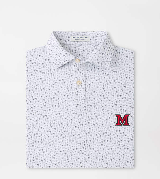 Miami of Ohio Buzzer Beater Youth Performance Jersey Polo in White