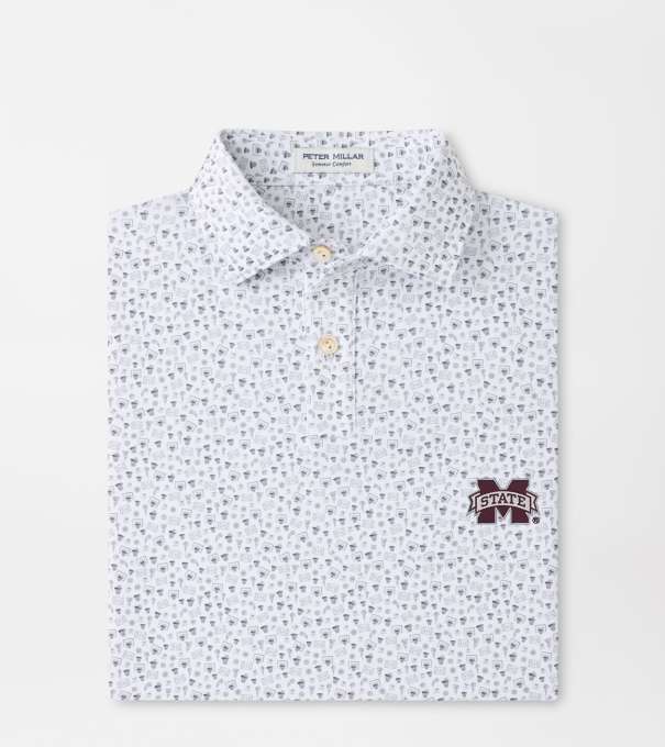 Mississippi State Buzzer Beater Youth Performance Jersey Polo in White