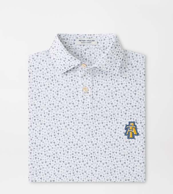 NC A&T Buzzer Beater Youth Performance Jersey Polo in White