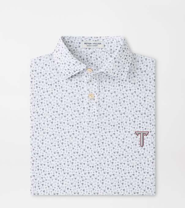 Troy Buzzer Beater Youth Performance Jersey Polo in White