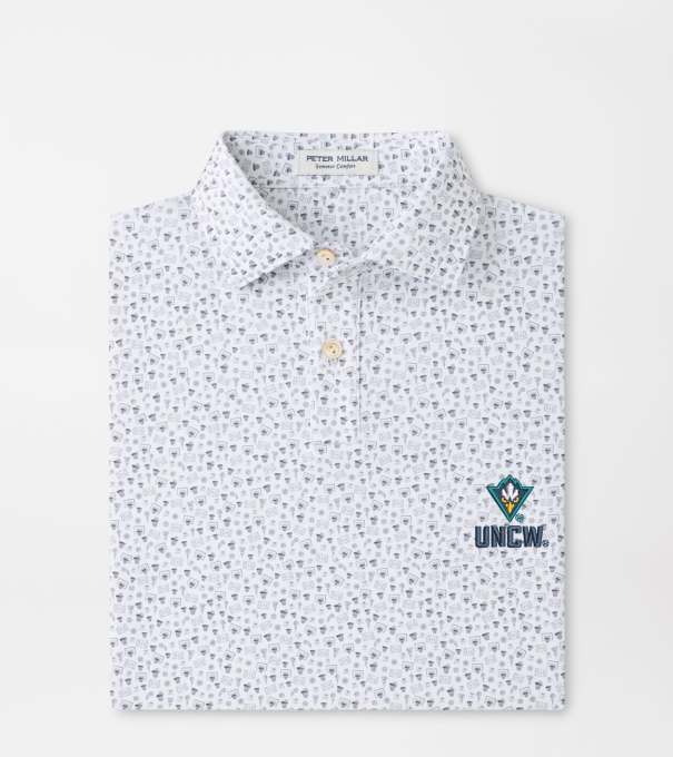 UNCW Buzzer Beater Youth Performance Jersey Polo in White