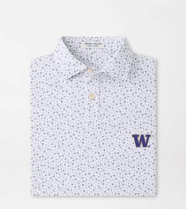 Washington Buzzer Beater Youth Performance Jersey Polo in White