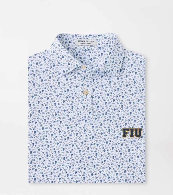 Florida International University Kick Off Youth Performance Jersey Polo in Blue Frost
