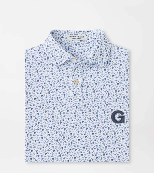Georgetown Kick Off Youth Performance Jersey Polo in Blue Frost