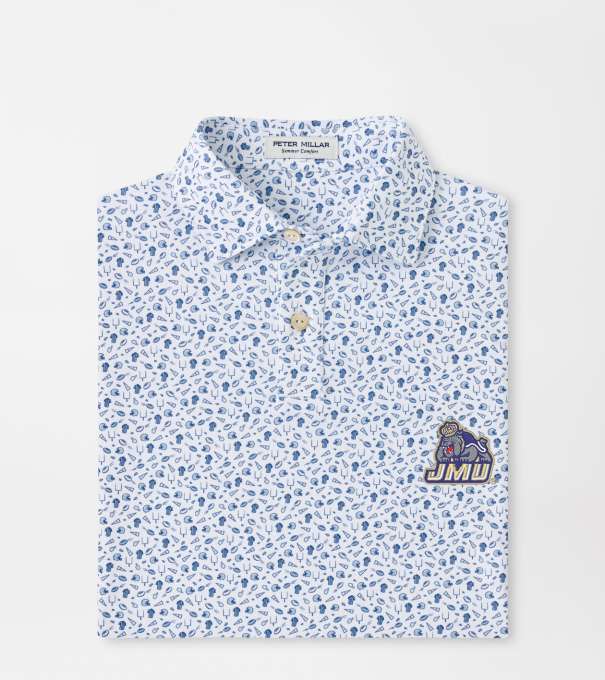 James Madison University Kick Off Youth Performance Jersey Polo in Blue Frost