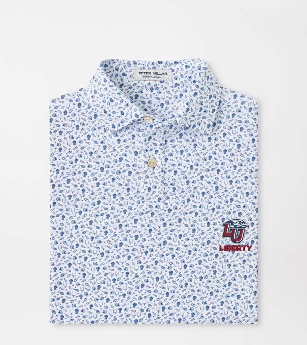 Liberty University Kick Off Youth Performance Jersey Polo in Blue Frost