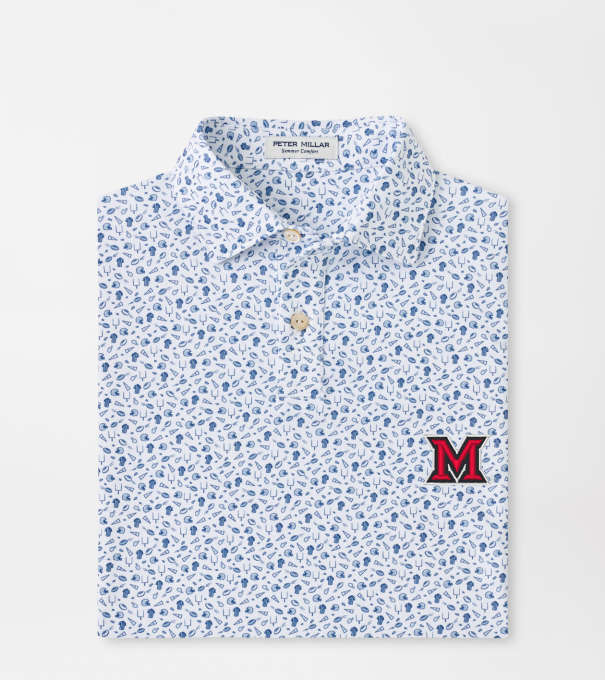 Miami of Ohio Kick Off Youth Performance Jersey Polo in Blue Frost