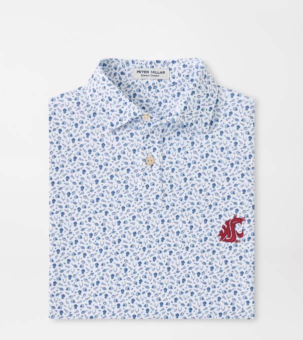 Washington State Kick Off Youth Performance Jersey Polo in Blue Frost