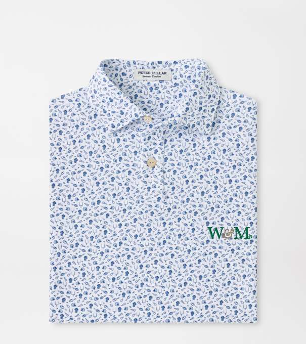 William & Mary Kick Off Youth Performance Jersey Polo in Blue Frost