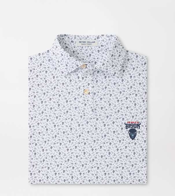Howard University Kick Off Youth Performance Jersey Polo in Gale Grey
