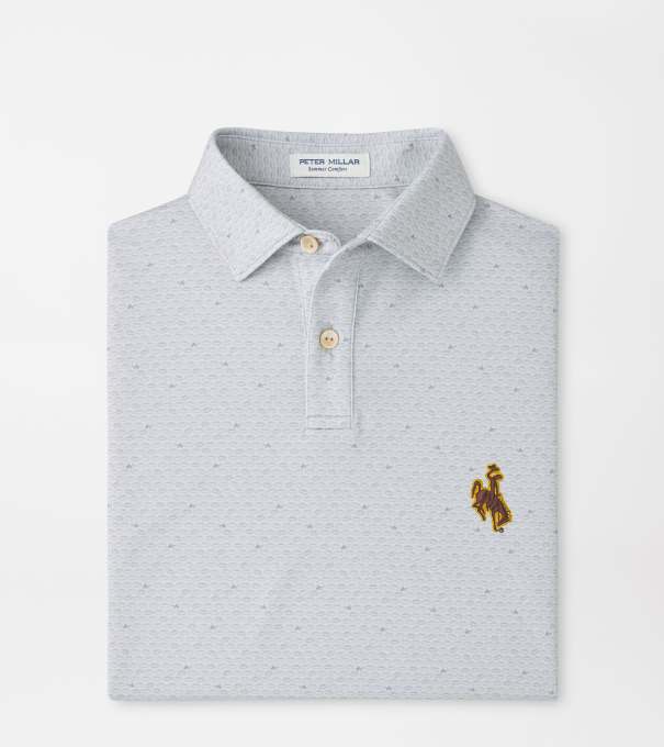 Wyoming On The Ball Youth Performance Jersey Polo in British Grey