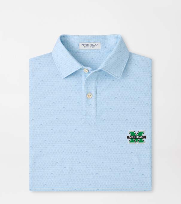 Marshall On The Ball Youth Performance Jersey Polo in PALE BLUE