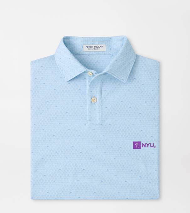 New York University On The Ball Youth Performance Jersey Polo in PALE BLUE