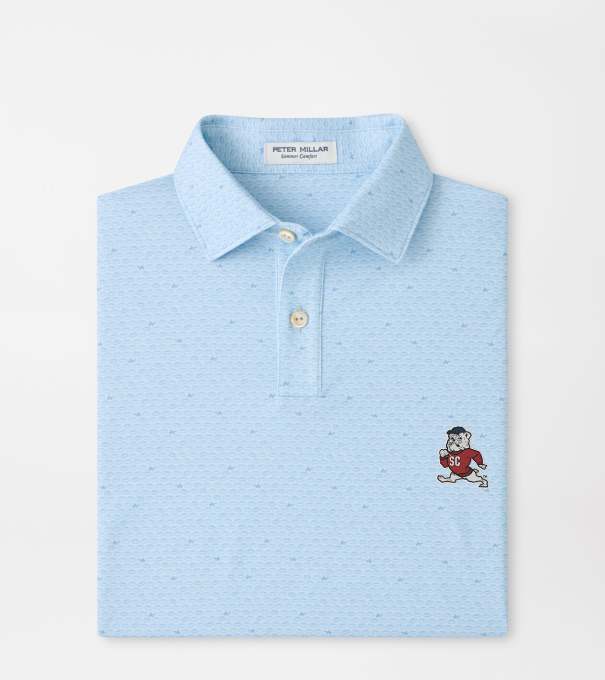 SC State On The Ball Youth Performance Jersey Polo in PALE BLUE