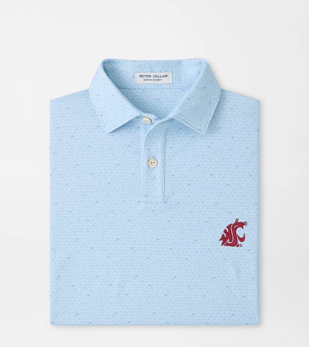 Washington State On The Ball Youth Performance Jersey Polo in PALE BLUE