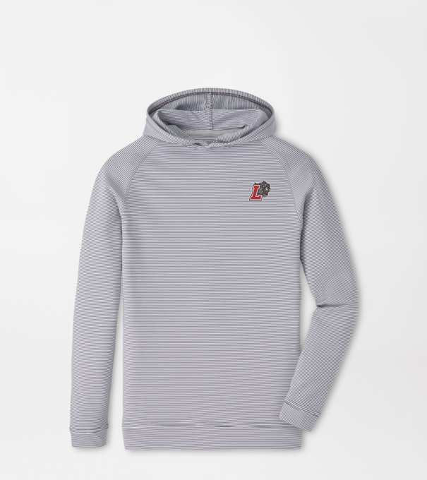 Lafayette College Pine Youth Sugar Stripe Performance Hoodie in Iron
