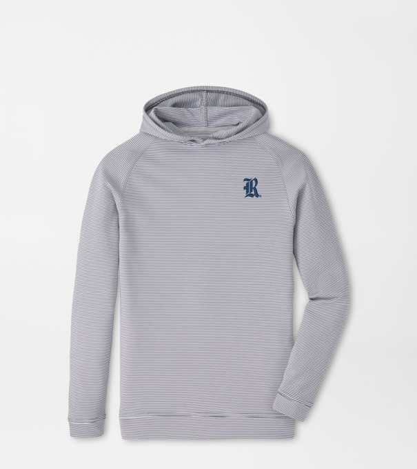 Rice University Pine Youth Sugar Stripe Performance Hoodie in Iron