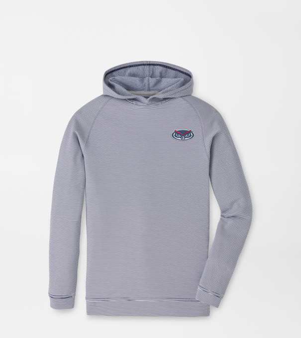 Florida Atlantic University Pine Youth Sugar Stripe Performance Hoodie in Navy