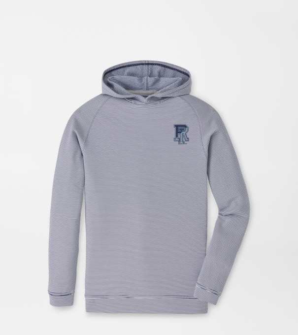 Rhode Island Pine Youth Sugar Stripe Performance Hoodie in Navy