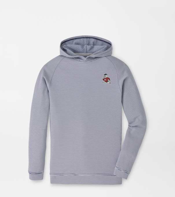 SC State Pine Youth Sugar Stripe Performance Hoodie in Navy