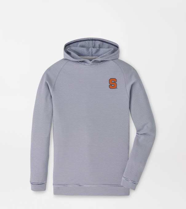 Syracuse Pine Youth Sugar Stripe Performance Hoodie in Navy