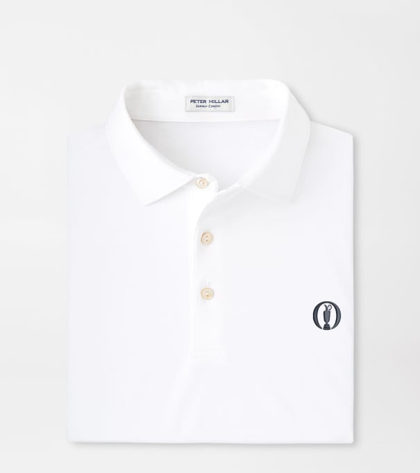 The Open Solid Performance Jersey Polo in White