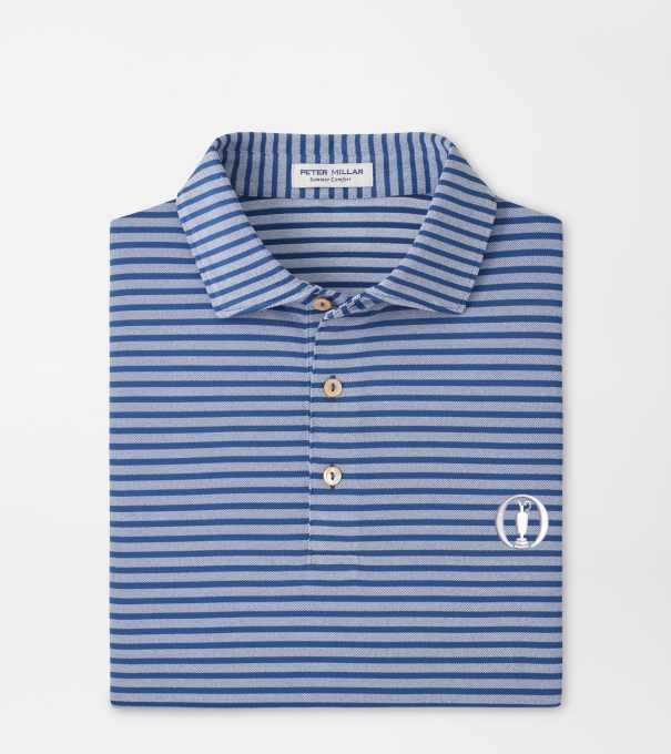 The Open Clark Performance Jersey Polo in Windsor Blue