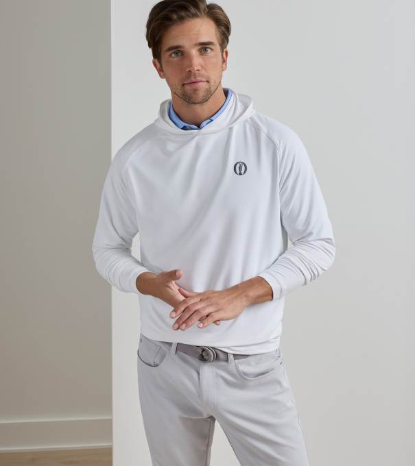 The Open Pine Performance Hoodie in White