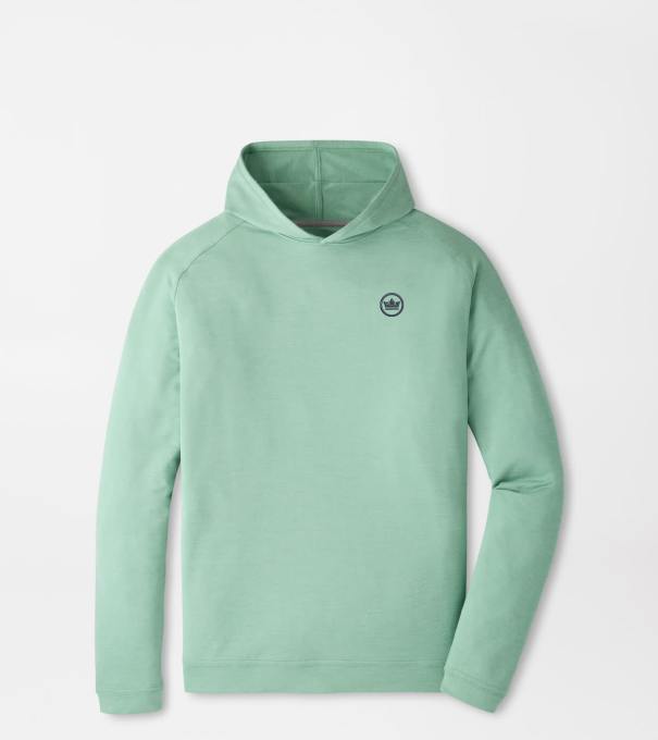 Crown Seal Logo Pine Performance Hoodie in FRESH MINT
