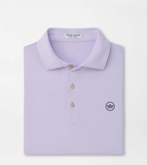 Crown Seal Logo Jubilee Performance Jersey Polo in GARDEN VIOLET