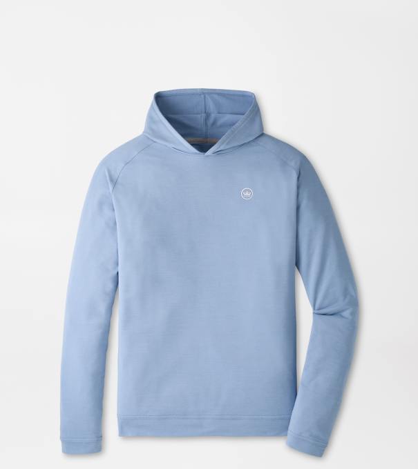 Crown Seal Logo Pine Performance Hoodie in LAKESIDE