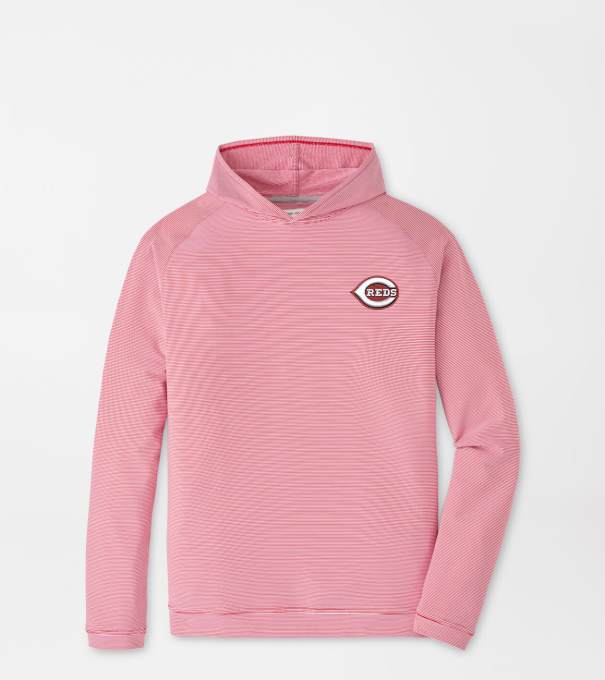 Cincinnati Reds Pine Sugar Stripe Performance Hoodie in Red3