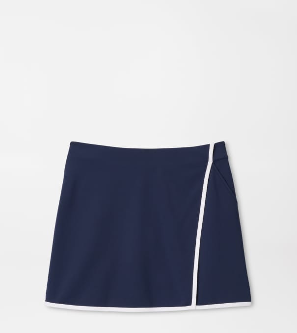 Charlotte Slit Skort in Navy/White