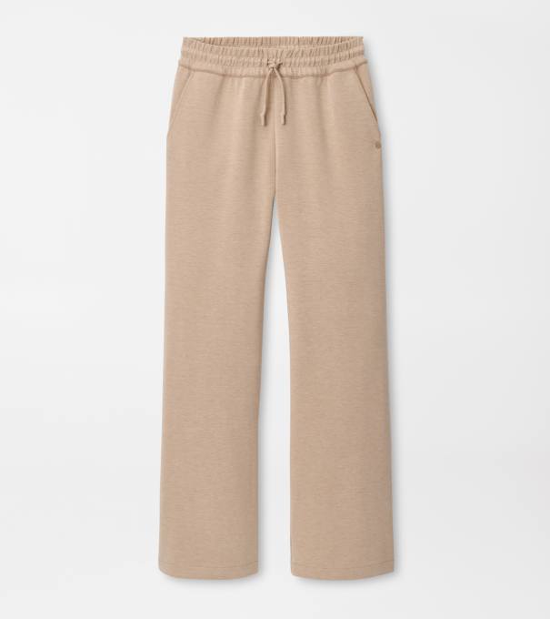 Flora Knit Melange Track Trouser in CAMEL