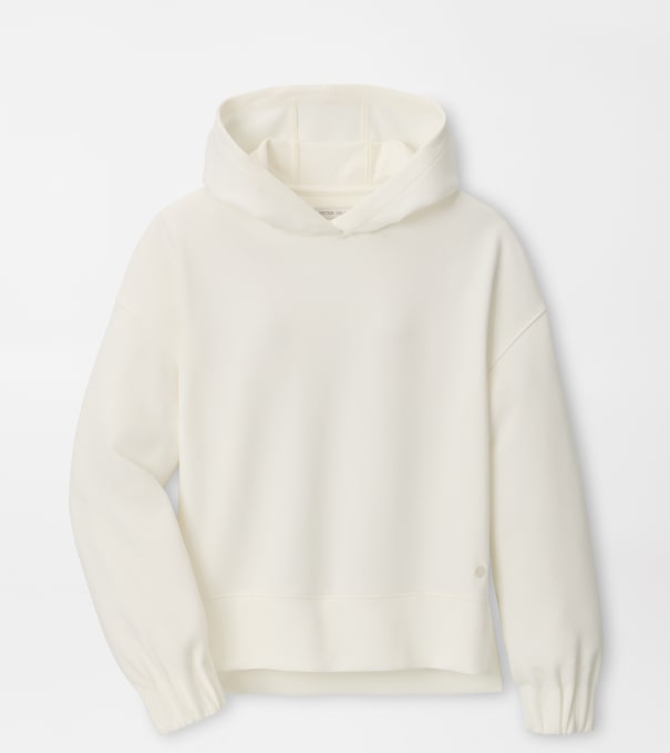 Flora Knit Hoodie in SOFT WHITE