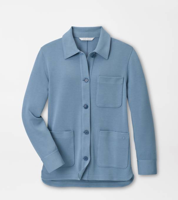 Flora Knit Chore Coat in RAINWATER