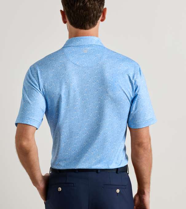 Track Record Performance Jersey Polo in Cottage Blue