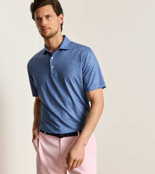 Ridge Performance Jersey Polo in BALI BLUE