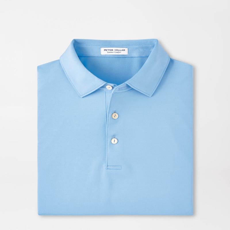 PETER MILLAR ポロシャツ L ブルー Solid Performance Jersey Polo | Men's Polos | Peter Millar