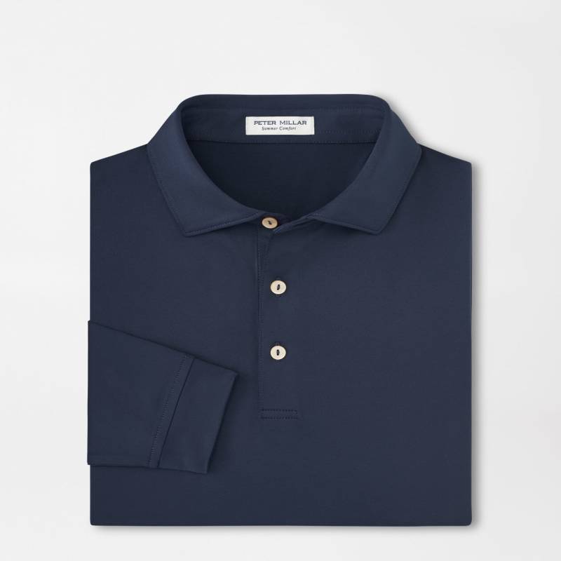 Solid Stretch Jersey Long Sleeve Polo | Men's Polos | Peter Millar