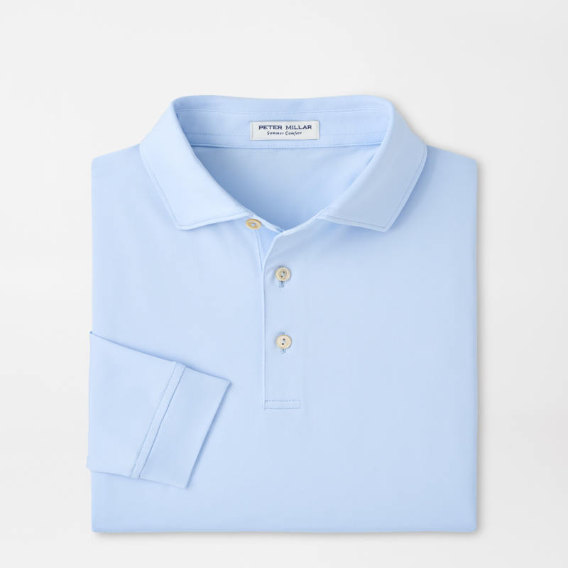 Solid Stretch Jersey Long Sleeve Polo | Men's Polos | Peter Millar