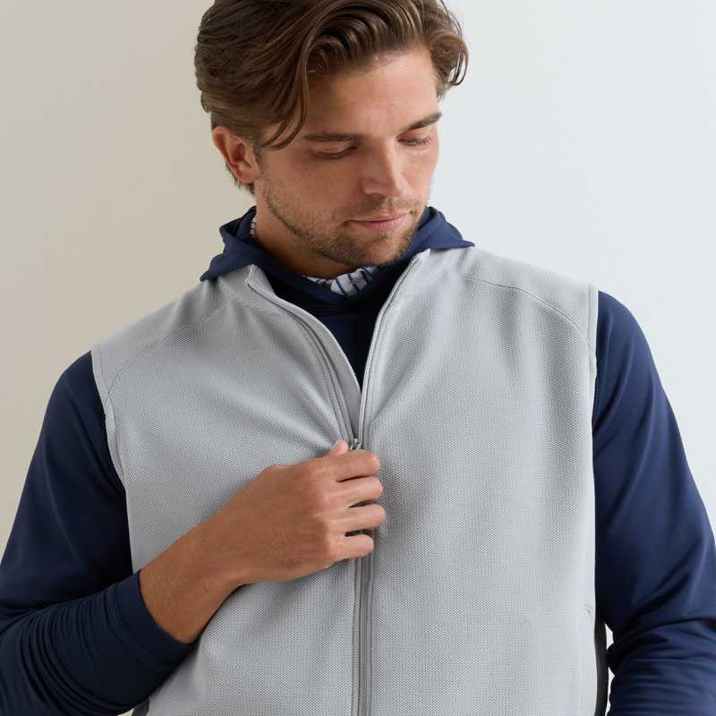 Cradle Piqué Performance Full-Zip Vest | Men's Vests | Peter Millar