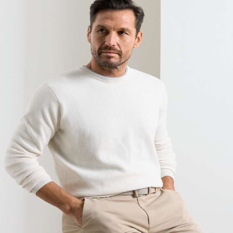 CLUBHAUS “The Crew” Crewneck Lite M Coolspun Lite Textured Crewneck Sweater | Men's Sweaters | Peter