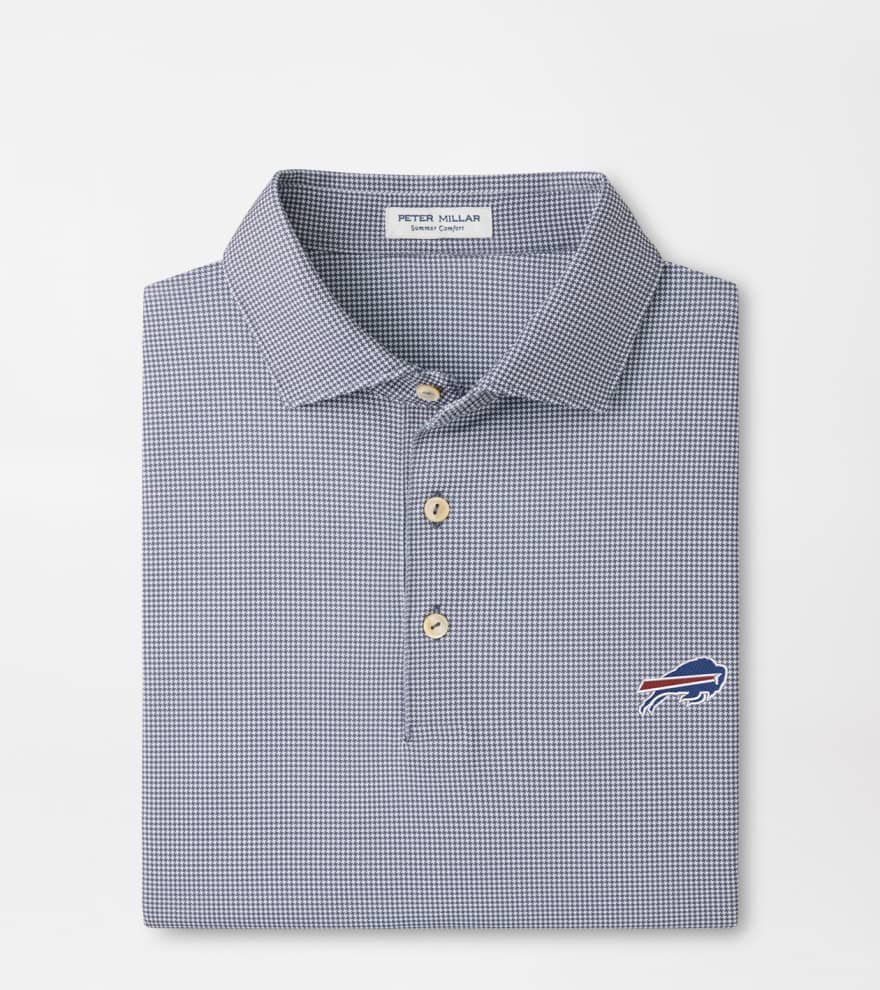 buffalo bills dress shirt Men's Cutter & Buck Navy Buffalo Bills Big Tall Easy Care Stretch Gingham Long Sleeve Button-Down Dress Shirt Size: 4XB