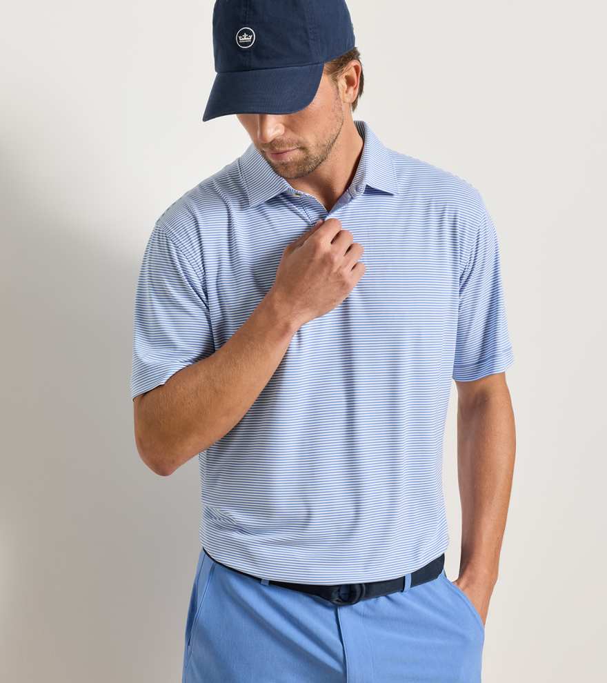 Featherweight Market Stripe Performance Polo - Alternate Image 1