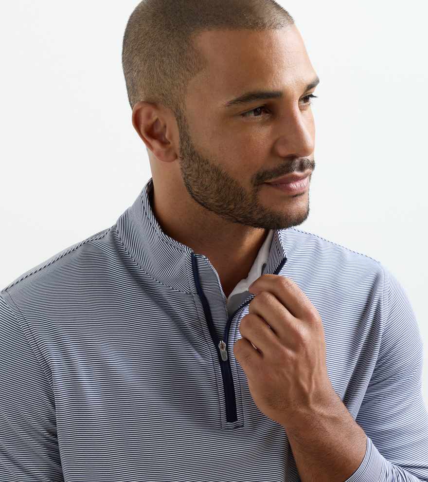 Perth Sugar Stripe Performance Quarter-Zip - Alternate Image 3