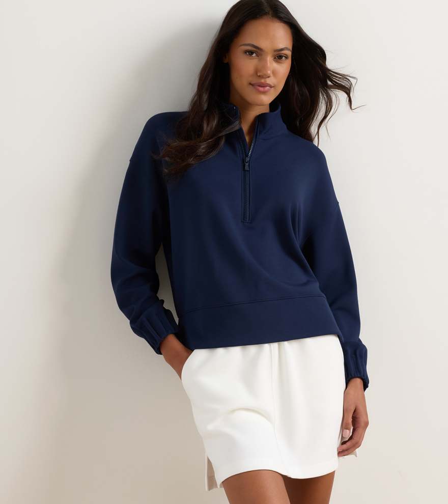 Flora Knit Half-Zip Pullover - Alternate Image 1