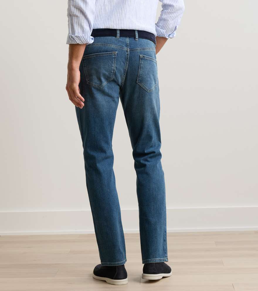 Vintage Washed Five-Pocket Denim - Alternate Image 2