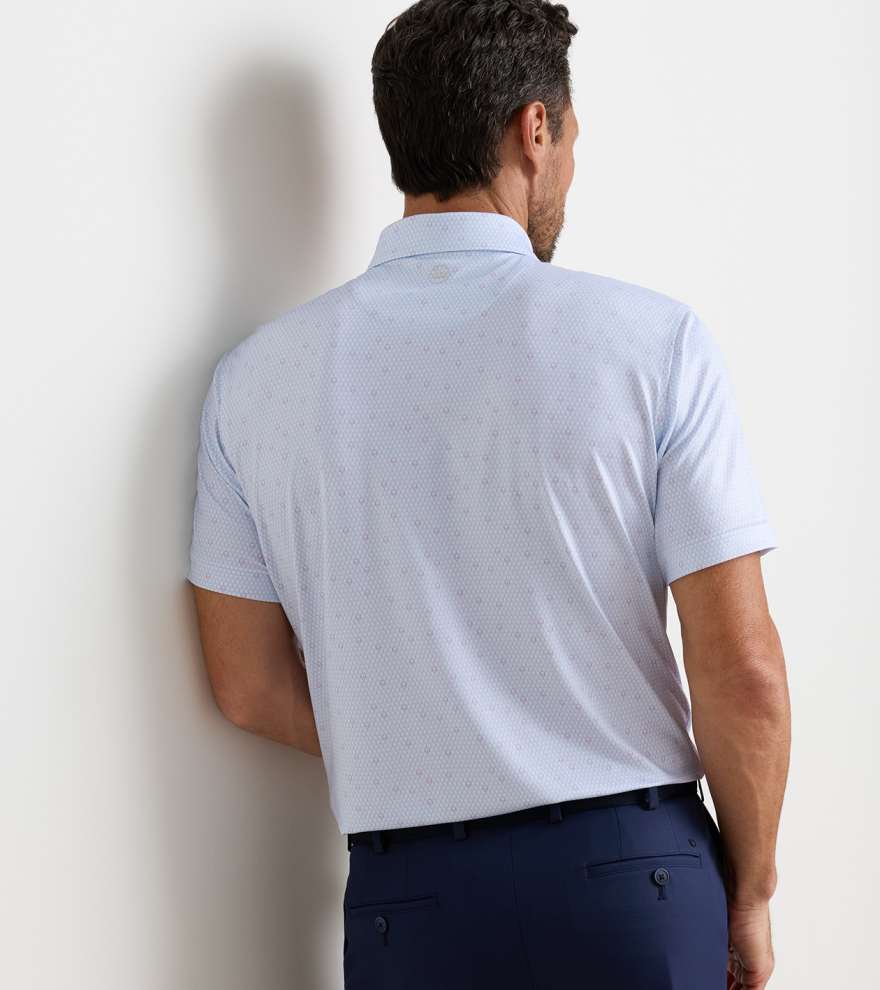 Geo Skull Performance Jersey Polo - Alternate Image 2